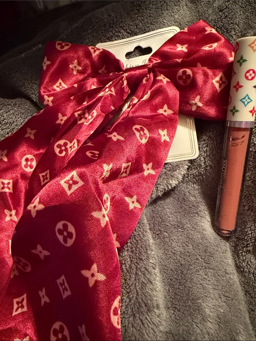 Red and White Monogram set of 4 filled